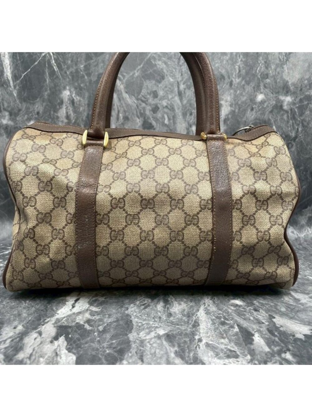 Gucci GG Sherry Line Boston Bag Brown Leather - Picture 3 of 10